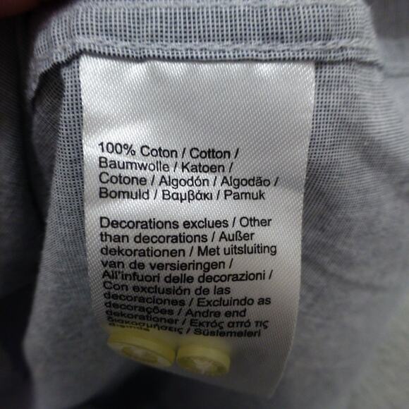 Lacoste Shirt Mens Large FR 42 Slim Fit Button Up Gray Croc Logo Striped Preppy - Picture 8 of 11